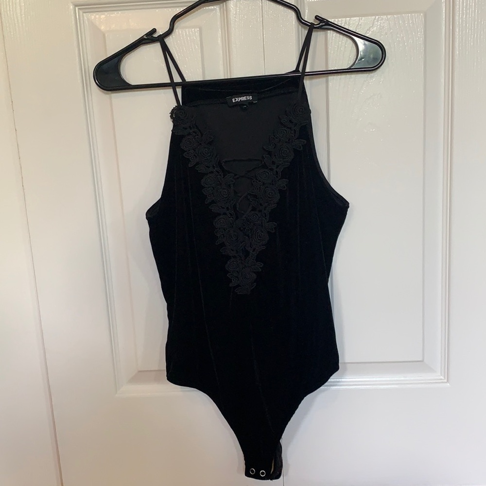 Express velvet body suit